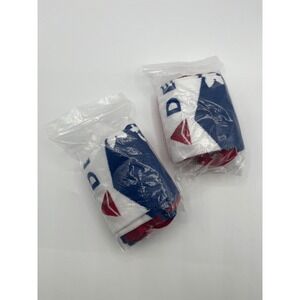 Delta Airline Socks 2 Pair Pack Crew Socks White Blue Red Logo Novelty